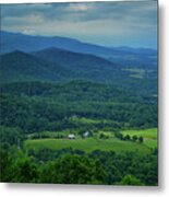 Farm In The Shenandoah Valley From Signal Knob Overlook In Shenandoah National Park Metal Print