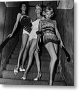 Fashion Bathing Suits Show In Paris In Metal Print
