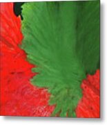 Feather Dancer Red And Green Metal Print
