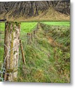 Fence Of Iceland Metal Print