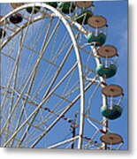 Ferris Wheel Against Sky Metal Print