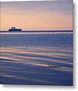 Ferry At Dawn Metal Print