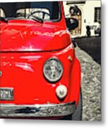 Fiat 500 In Roma Metal Print