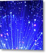 Fiber Optic Cables Metal Print