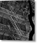 Fire Escape And Tree #2 Metal Print