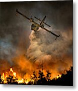 Fire In The National Park Of Cilento #2 Metal Print