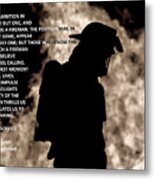 Firefighter Poem Metal Print