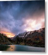 First Alpine Glow Metal Print