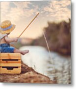 Fisherman Metal Print