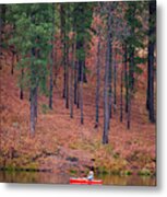 Fishing Fenton Lake Metal Print