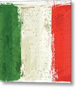 Flag Of Italy On Wall Metal Print