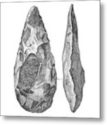 Flint Hatchet, Stone Age Tool Metal Print