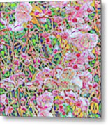 Floral Fanfare Abstract Metal Print