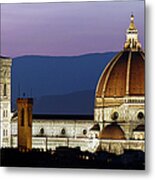 Florence Catherdral Duomo Illuminated Metal Print