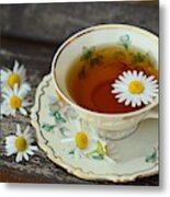 Flower Tea Metal Print