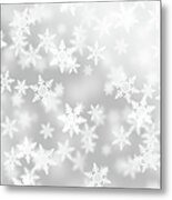 Fluffy Snowflakes Metal Print