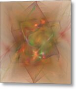 Folds In Muted Rainbow Metal Print