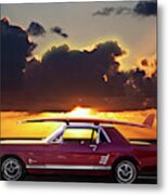 Ford Mustang California  Sunset Metal Print
