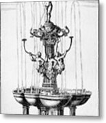 Fountain Design, 1664. Artist Georg Metal Print