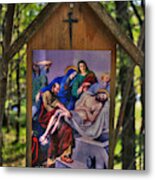 Fourteenth Station Of The Cross - Jesus Is Laid In The Tomb - John 19, Verses 40-42 Metal Print