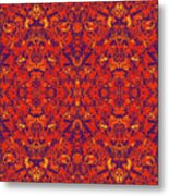 Fractal-persian Red Metal Print