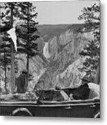 Franklin Roosevelt Visiting Yellowstone Metal Print