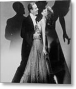 Fred Astaire And Rita Hayworth Dancing Metal Print