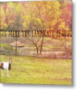 Freedom Farm Quote Metal Print