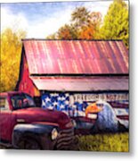 Freedom Is Not Free Autumn Painting Metal Print