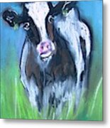 Paintings Of Freisan Cows Oct -18 Metal Print