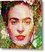 Frida Fractal 2 Metal Print