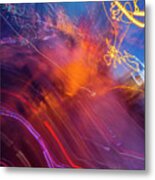 Full Frame Abstract Image Of Vibrant Metal Print