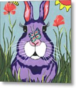 Funny Bunny Metal Print