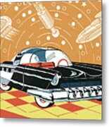 Futuristic Automobile Metal Print