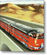 Futuristic Train Truck Metal Print