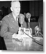 General George Marshall Testifying Metal Print