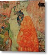 Girlfriends. Oil On Canvas -1916-1917- 99 X 99 Cm Destroyed By Fire In 1945. Metal Print
