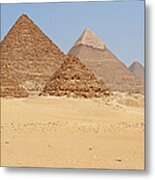 Giza Pyramids Metal Print