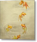 Glittering Goldfish Metal Print