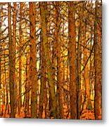 Gold Forest Metal Print