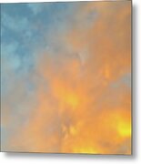 Golden Blue Sky Metal Print