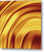 Golden Brass Swirl Metal Print