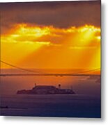 Golden Gate Bridge Sunset Metal Print