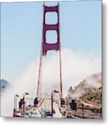 Golden Gate Fog Metal Print
