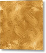 Golden Painted Texture Metal Print