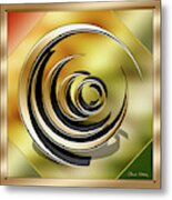 Golden Spiral Frame 3 3d Metal Print