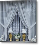 Golden Window Metal Print