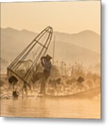 Good Morning, Let's Fishing! Metal Print