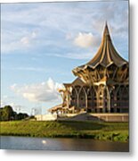 Government Building At Sunset In Kuching Metal Print