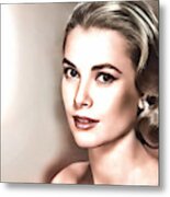 Grace Kelly Art Metal Print